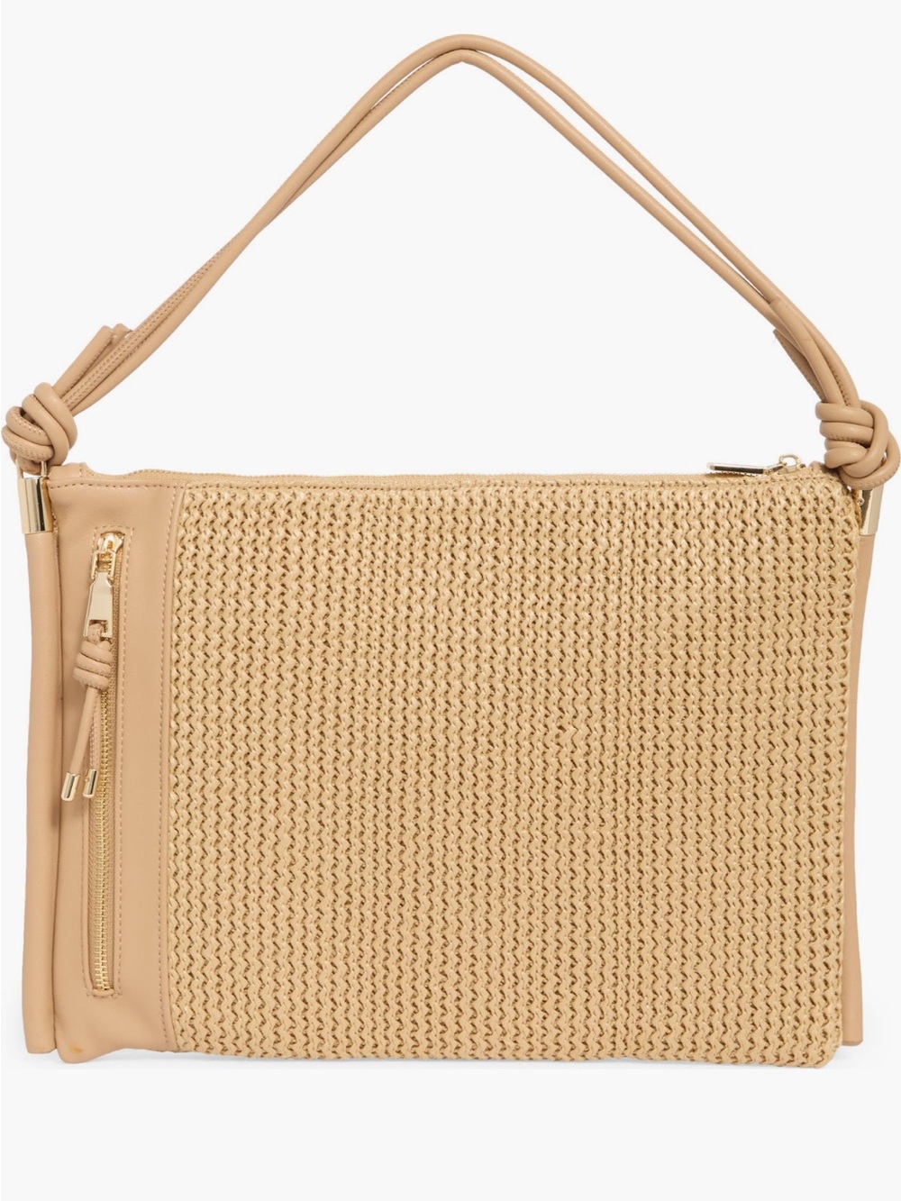 Dolce Vita Beige Woven Shoulder Bag